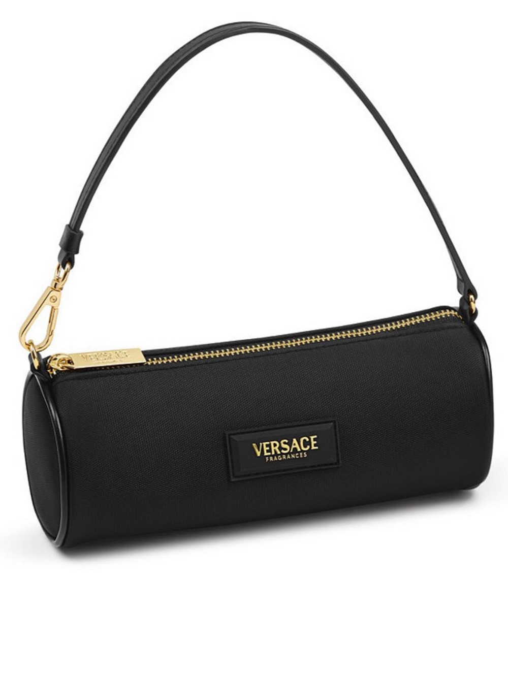 NEW! Versace Black Mini Cylinder cosmetic case